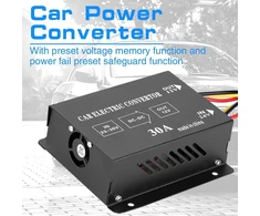 Automobilinis galios keitiklis, automobilio sunkvežimio dc 24v į 12v galios keitiklis elektrinis inverteris įtampos reguliatorius žemyn transformatorius (24v į 12v/30a/360w)