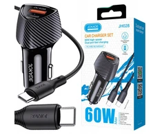 Automobilinis įkroviklis Pd60w Usb + Qc3.0 su C-lightning kabeliu Iphone