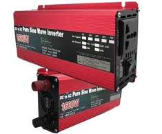 Automobilinis įtampos keitiklis 12v į 230v sinus 1600w srovė