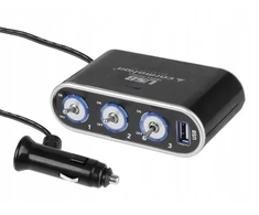 Automobilinis įtampos skirstytuvas 12/24v su Usb
