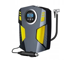 Automobilinis kompresorius pompa 12v dviračiui Led Lcd 120w 30l/min