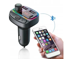 Automagnetola Automobilinis Mp3 transmiteris Led Rgb Pd Type-c