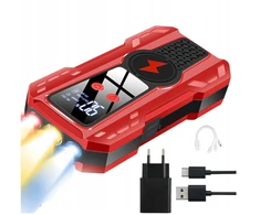 Automobilinis paleidimo įrenginys powerbank 6000ma lcd ekranas 12v usb