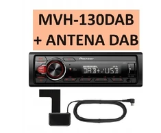 Automagnetola Automobilinis radijas Pioneer Mvh-130dab Mp3 Dab Usb Flac + Dab antena