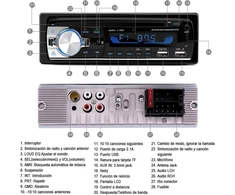 Automagnetola Automobilinis radijas su bluetooth