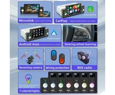 Automagnetola Automobilinis radijas usb mp5 grotuvas automobilinis hd multimedijos mp5 grotuvas usb/tf stereo fm radijas vaizdo grotuvas laisvų rankų funkcija mp5 grotuvas automobilinis multimedijos grotuvas su carplay bluetooth vairo valdymu fm radijas