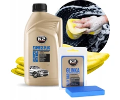 Automobilinis šampūnas K2, molis + mikropluoštas 2vnt