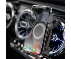 Automobilinis telefono laikiklis apvalioms ventiliacijos grotelėms