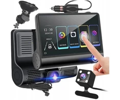 Automobilinis vaizdo registratorius atbulinės eigos kamera priekis galas full hd