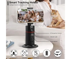 Automobilinis veido sekimo mobiliojo telefono trikojis, 360° sukimosi sekimo trikojis, išmaniojo telefono laikiklis, asmenukių lazda-trikojis, valdymas gestais, kameros trikojis su nuotolinio valdymo pulteliu, skirtas vlog'ams, vaizdo įrašams įrašyti, tie