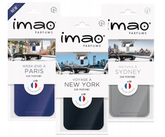 Automobilio kvapas rinkinys 3 Kortelės Imao New York Sydney Paris