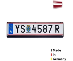 Automobilio numerio laikiklis Austria – 2 vnt. pakuotė – numerio stiprintuvas austriškam valstybiniam numeriui – spalva: juoda