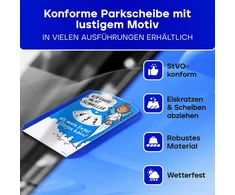 Automobilio parkavimo diskas - atitinka Stvo - juokingas automobilio parkavimo diskas - tvirtas parkavimo diskas su ledo grandikliu - rankinis parkavimo matuoklis automobiliui su Es patvirtinimu - juokingas parkavimo diskas - automobilio aksesuarai parkav