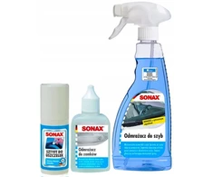 Automobilio stiklų ir spynų atitirpinimo rinkinys + Sonax sandariklių lazdelė