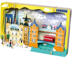 Dėlionė Avenir 6305075 3d miesto konstravimo rinkinys, Londonas, miesto miniatiūrinis galvosūkis, „pasidaryk pats“ medinis galvosūkis, dekoratyvinė dovana suaugusiems ir vaikams nuo 6 metų