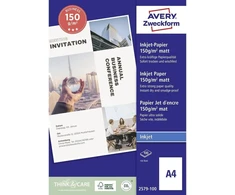 Avery Zweckform 2579-100 Superior Inkjet popierius matinis A4 150 g 100 lapų