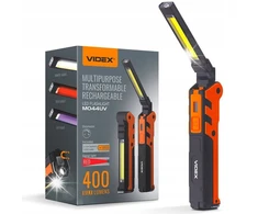 Avide Sulankstomas funkcinis dirbtuvių žibintuvėlis Videx M044uv Led 400lm su magnetu Uv