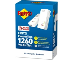 Šakotuvas Avm Fritz Powerline 1260/1220 Wifi rinkinys (wifi prieigos taškas, idealiai tinka media srautams)
