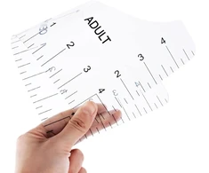 Awavm 4 dalių permatoma marškinėlių išlygiavimo liniuotė, marškinėlių kreipiamoji liniuotė, apvalaus kaklo kalibravimo įrankis, pvc liniuotė, drabužių dizaino priedai, pozicionavimo apykaklės išlygiavimo įrankis