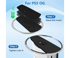 Ayesy konsolės stovas, vertikalus stovas, skirtas ps5 ir ps5 pro priedams, digital edition, slim stovas, gulintis playstation 5 konsolės disc edition skirtas tvirtam ir stabilam palaikymui (juodas)