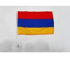Az flag - automobilinė vėliava armėnija - 45 x 30 cm - armėnijos automobilinė vėliava 30 x 45 cm - automobilinės vėliavos