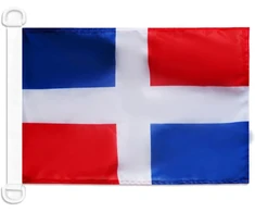 Az flag - dominikos respublikos vėliava laivui, komercinė vėliava - 45 x 30 cm - naudojimui lauke - dominikos nacionalinė vėliava, pagaminta iš poliesterio su plastikiniais žiedais