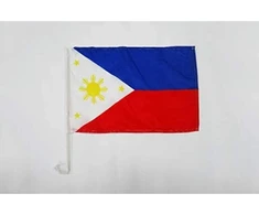 Az flag - filipinų vėliavėlė automobiliui - 45 x 30 cm - filipinų vėliavėlė automobiliui 30 x 45 cm - vėliavėlės automobiliams