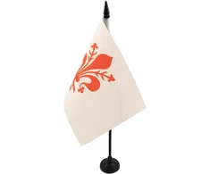 Az flag florence stalo vėliavėlė 13 x 20 cm - firenze toskanoje stalo vėliavėlė 21 x 14 cm - juodas plastikinis kotas ir pagrindas