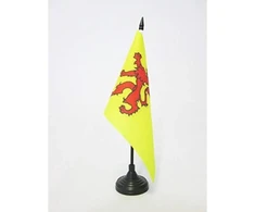 Az flag pietų olandijos provincijos stalo vėliava 5'' x 8'' - zuid-holland stalo vėliava 21 x 14 cm - juodas plastikinis kotas ir pagrindas