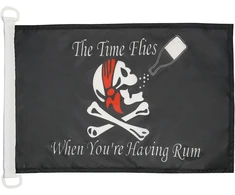 Az Flag - pirato vėliava su romu, skirta valtims - 45 x 30 cm - naudojimui lauke - pirato kaukolės vėliava, pagaminta iš poliesterio su plastikiniais žiedais