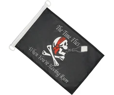 Az Flag - pirato vėliava su romu, skirta valtims - 45 x 30 cm - naudojimui lauke - pirato kaukolės vėliava, pagaminta iš poliesterio su plastikiniais žiedais