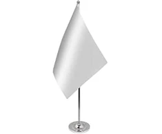 Az flag - prestižinė stalinė vėliavėlė, vienspalvė balta, 22 x 15 cm, metalinė - vienspalvė stalinė vėliavėlė 15 x 22 cm - vėliavos