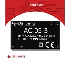 Azdelivery 5 x 220 V į 5 V mini maitinimo šaltinis, suderinamas su Arduino ir Raspberry Pi, įskaitant el. knygą