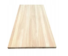 Ąžuolo stalviršis pagal užsakymą iki 100cm, vientisa klijuota ąžuolo mediena, 40mm (4cm)