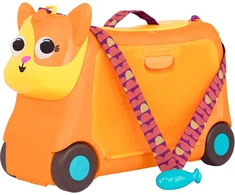 B. toys vaikiškas rankinis lagaminas katė - kelioninis lagaminas, vaikiškas lagaminas su šviesomis ir garsais - vaikiškas lagaminas atsisėdimui - su saugojimo vieta - mergaitėms ir berniukams nuo 2 metų