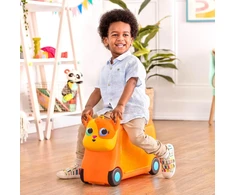 B. toys vaikiškas rankinis lagaminas katė - kelioninis lagaminas, vaikiškas lagaminas su šviesomis ir garsais - vaikiškas lagaminas atsisėdimui - su saugojimo vieta - mergaitėms ir berniukams nuo 2 metų