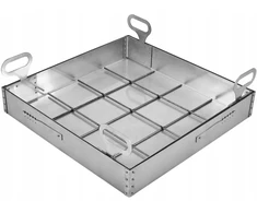 Babylonplast apžiūros liukas šuliniui 600x600x80 mm nerūdijančio plieno su užrakinimo sistema