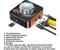 Baceyong bluetooth 5.1 imtuvas, 3d stereo tf kortelės rca 3.5mm / 0.14" aux female belaidis adapteris garsiakalbiui stiprintuvui skaitmeninis audio automobilio rinkinys
