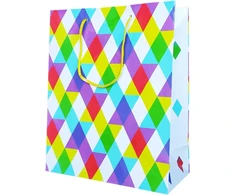 Bagland popieriniai dovanų maišeliai su grafika 5" 12 vnt. 3 dizainų 23 cm x 18 cm x 10 cm dovanų pakavimas mylimam žmogui gimtadienio sveikinimui