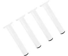 Baldų kojelė 30mm skersmens, 250mm aukščio, juoda/balta/sidabrinė