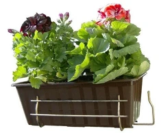 Balkoninis gėlių stovas ant turėklo - 40cm - gėlių stovai