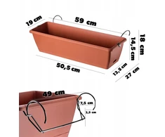 Balkono lovelis su rankenomis 60 cm