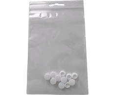 Balti apvalūs plastikiniai dangteliai užuolaidų karnizams, 9 mm (10 vnt.)