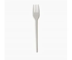 Balti daugkartiniai plastikiniai šakutės, 100 vnt.