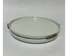 Baltos tradicinės porcelianinės Berdorf lėkštės 2 vnt. 20 cm