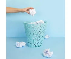 Balvi šiukšliadėžė 'letters', turkio spalvos, originalaus dizaino, plastikinė