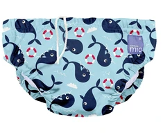Bambino Mio daugkartinio naudojimo plaukimo sauskelnės kūdikiams ir vaikams, berniukams ir mergaitėms, Pelican, Xl, Whale, 2+ metai