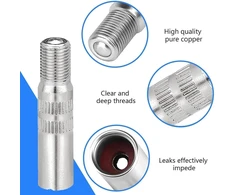 Bamyli 12 vnt. vožtuvų prailginimo automobilių vožtuvai, vožtuvų prailginimo adapteris su sriegiu 19 mm, 27 mm, 39 mm vožtuvų prailginimo adapteris automobiliui su 12 padangų ventilių dangtelių, skirtų e paspirtukui, automobiliui, sunkvežimiui, furgonui,