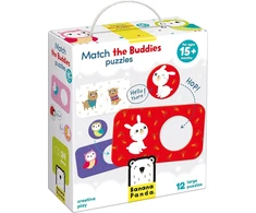 Banana 49030 Panda - Match The Buddies Puzzles - įstatomi galvosūkiai pradedantiesiems ir užduočių veikla vaikams nuo 15 mėnesių