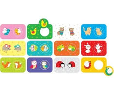 Banana 49030 Panda - Match The Buddies Puzzles - įstatomi galvosūkiai pradedantiesiems ir užduočių veikla vaikams nuo 15 mėnesių